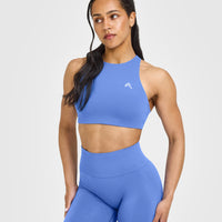 EasyLift™ High Neck Sports Bra | Glaucous Blue