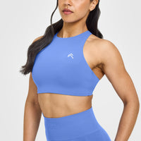 EasyLift™ High Neck Sports Bra | Glaucous Blue