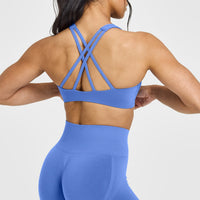 EasyLift™ High Neck Sports Bra | Glaucous Blue