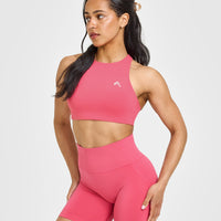 EasyLift™ High Neck Sports Bra | Velvet Pink