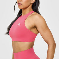 EasyLift™ High Neck Sports Bra | Velvet Pink