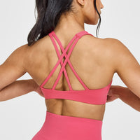 EasyLift™ High Neck Sports Bra | Velvet Pink