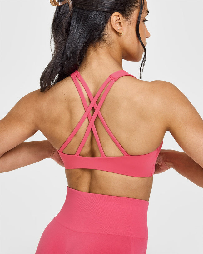 EasyLift™ High Neck Sports Bra | Velvet Pink