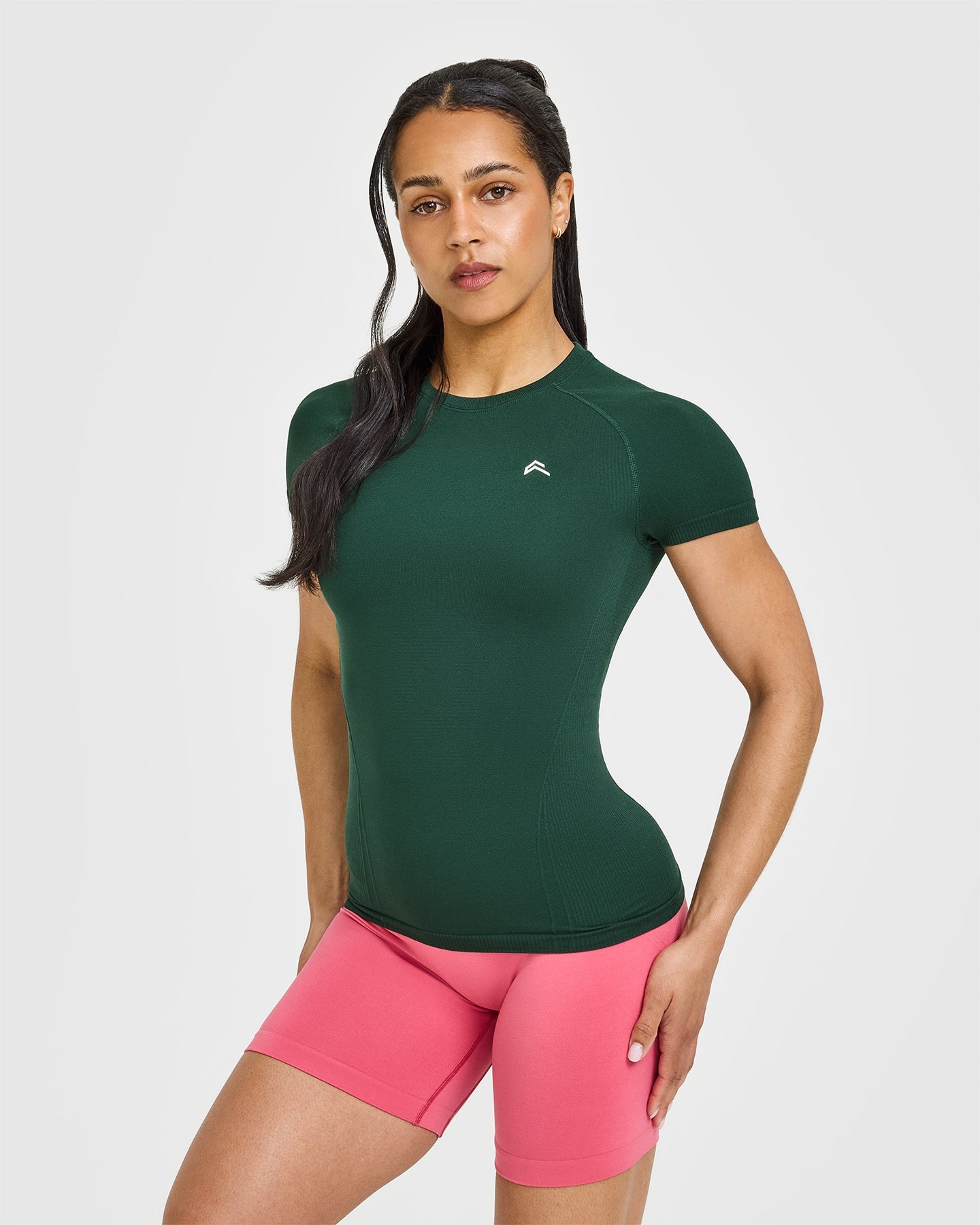 Go To Seamless Fitted Top | Racing Green