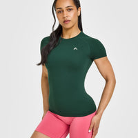 Go To Seamless Fitted Top | Racing Green