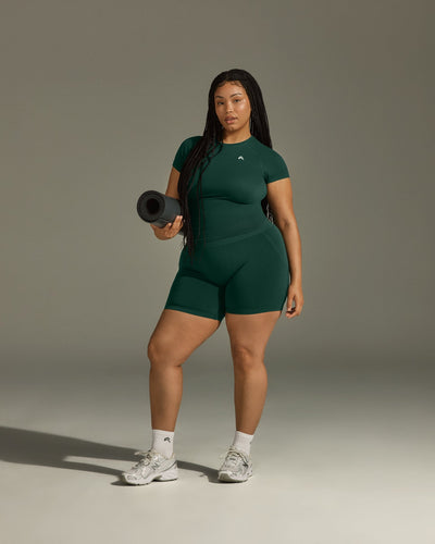Go To Seamless Fitted Top | Racing Green