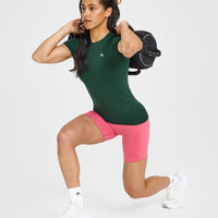 Go To Seamless Fitted Top | Racing Green