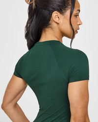 Go To Seamless Fitted Top | Racing Green
