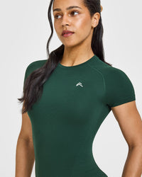 Go To Seamless Fitted Top | Racing Green