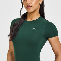 Go To Seamless Fitted Top | Racing Green
