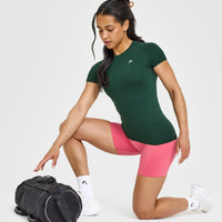 Go To Seamless Fitted Top | Racing Green