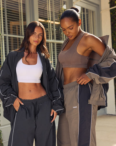 Mellow™ Rib Square Neck Bra | White