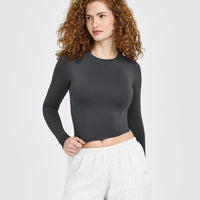 Mellow™ Soft Mid Long Sleeve Top | Coal