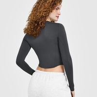 Mellow™ Soft Mid Long Sleeve Top | Coal