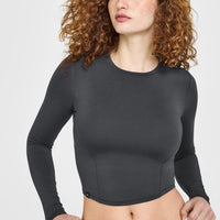 Mellow™ Soft Mid Long Sleeve Top | Coal