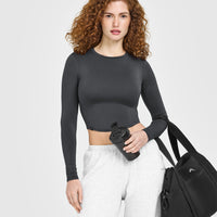 Mellow™ Soft Mid Long Sleeve Top | Coal