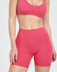 SoftMotion™ Shorts 6" with White Logo | Dark Velvet Pink