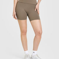 SoftMotion™ Fold Over Shorts 6" | Moss Brown