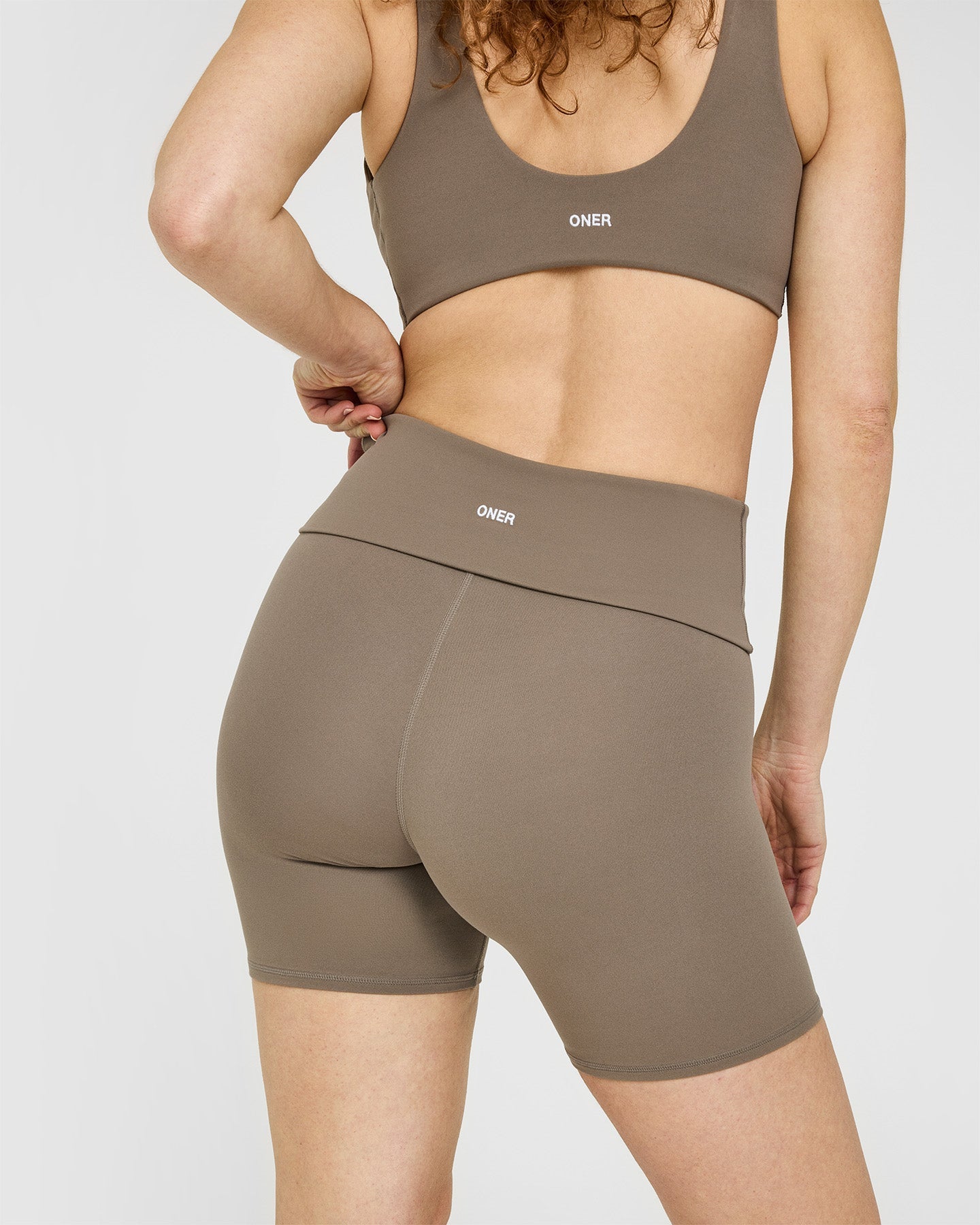 SoftMotion™ Fold Over Shorts 6" | Moss Brown