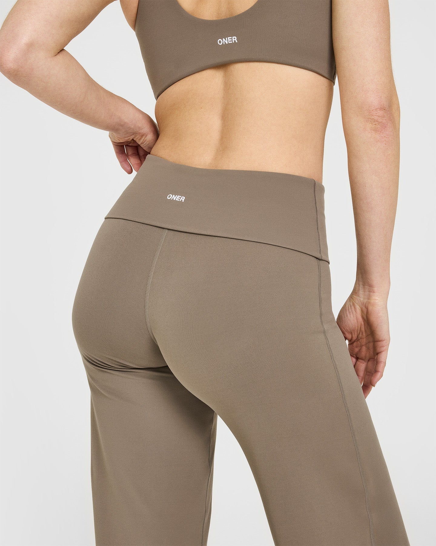 SoftMotion™ Fold Over Straight Leg Bottoms | Moss Brown
