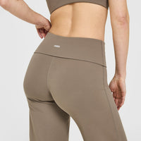 SoftMotion™ Fold Over Straight Leg Bottoms | Moss Brown