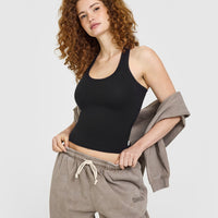 Cotton Fitted Vest | Black