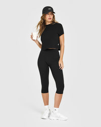 Cotton Relaxed T-Shirt | Black
