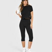 Cotton Relaxed T-Shirt | Black