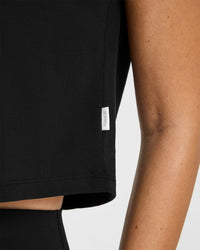 Cotton Relaxed T-Shirt | Black