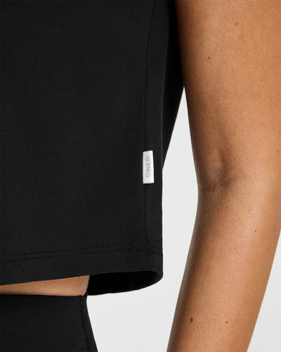 Cotton Relaxed T-Shirt | Black