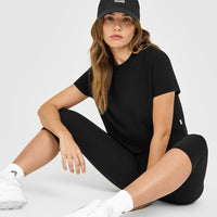Cotton Relaxed T-Shirt | Black