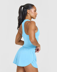 Go To Seamless Fitted Mid Vest | Arctic Blue