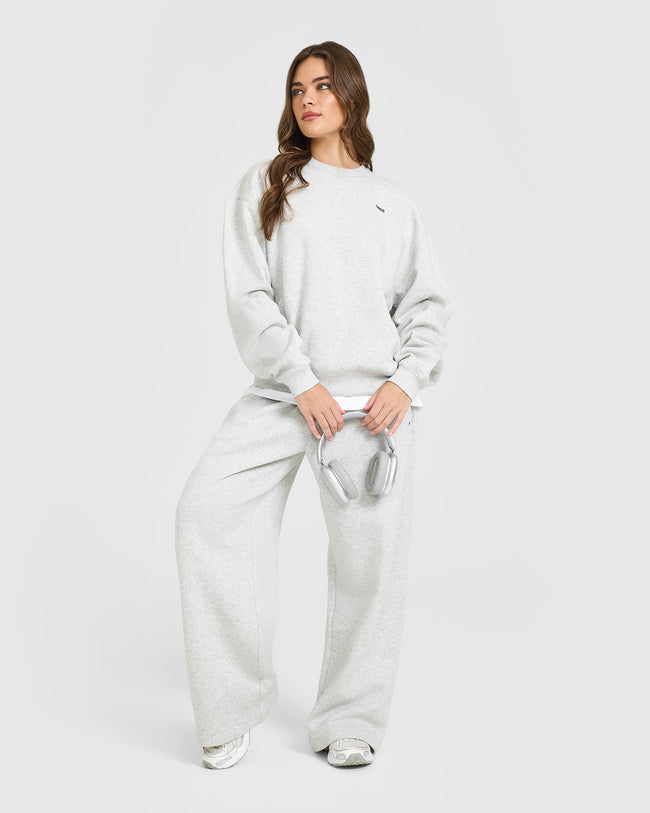 Foundations Crew Neck Sweatshirt | Light Grey Marl