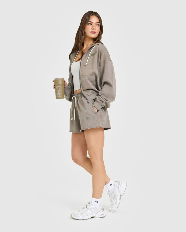 Raw Lounge Oversized Shorts | Washed Minky
