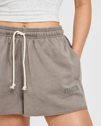 Raw Lounge Oversized Shorts | Washed Minky