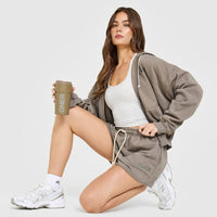 Raw Lounge Oversized Shorts | Washed Minky