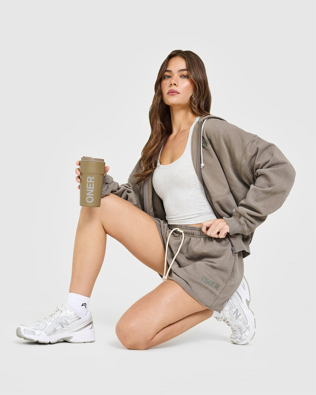 Raw Lounge Oversized Shorts | Washed Minky