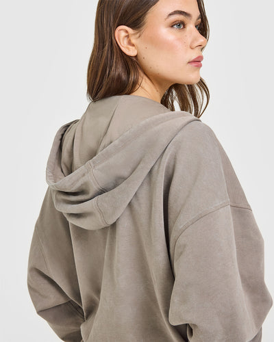 Raw Lounge Oversized Zip Hoodie | Washed Minky