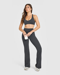 SoftMotion™ Flared Bottoms with White Logo | Coal