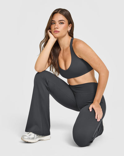 SoftMotion™ Flared Bottoms with White Logo | Coal