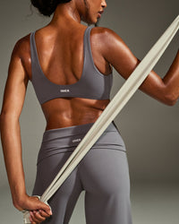 SoftMotion™ Fold Over Straight Leg Bottoms | Ash Grey