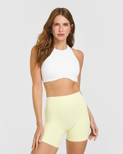 Oner Modal SoftMotion™ High Neck Sports Bra | White