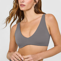 SoftMotion™ Scoop Back Bralette | Ash Grey