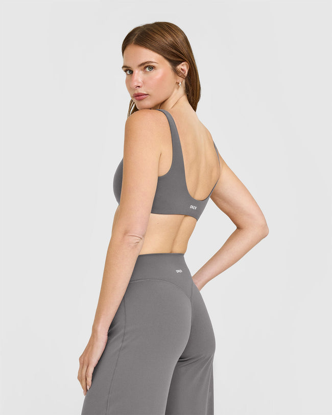 SoftMotion™ Scoop Back Bralette | Ash Grey