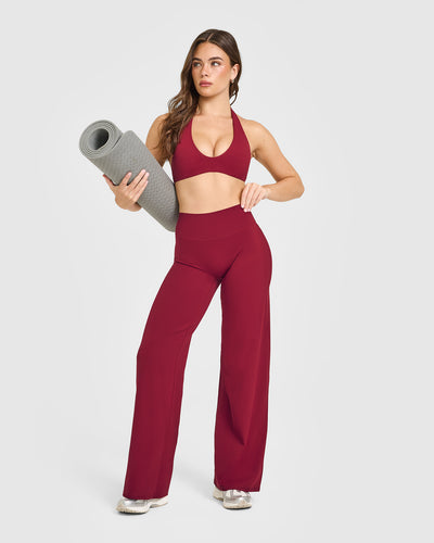 SoftMotion™ Straight Leg Bottoms | Ruby Red