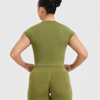 Cotton Icon Baby T-Shirt | Olive Green
