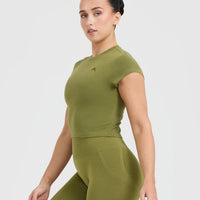 Cotton Icon Baby T-Shirt | Olive Green