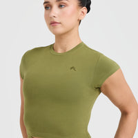 Cotton Icon Baby T-Shirt | Olive Green