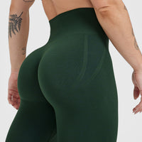 Effortless Seamless Leggings with White Logo | Evergreen