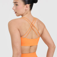 Everyday Cross Over Bralette | Apricot Orange